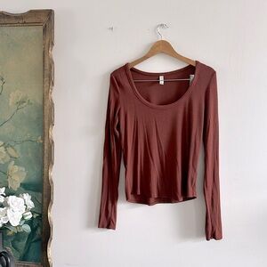 Gentle Fawn Ribbed Long Sleeve Shirt Size Medium